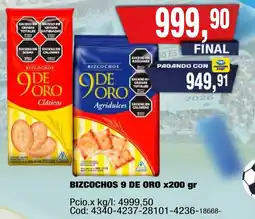 Maxiconsumo Bizcochos 9 de oro oferta