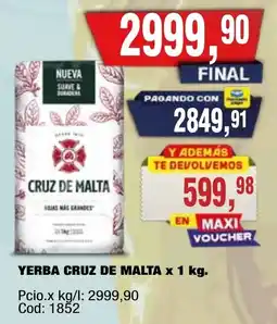 Maxiconsumo Cruz de malta yerba oferta