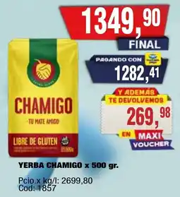 Maxiconsumo Chamigo yerba mate oferta