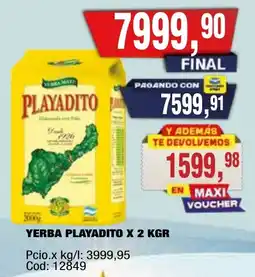 Maxiconsumo Yerba mate playadito oferta