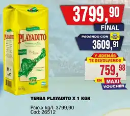 Maxiconsumo Playadito yerba oferta