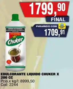 Maxiconsumo Chuker edulcorante liquido oferta