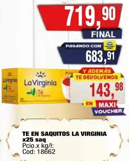 Maxiconsumo La virginia té en saquitos oferta