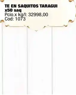 Maxiconsumo Te en saquitos taragui oferta