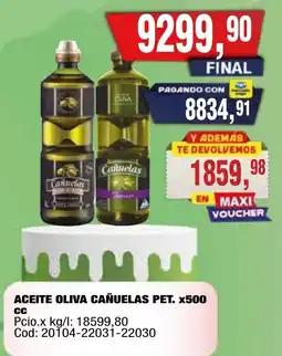 Maxiconsumo Cañuelas aceite oliva oferta