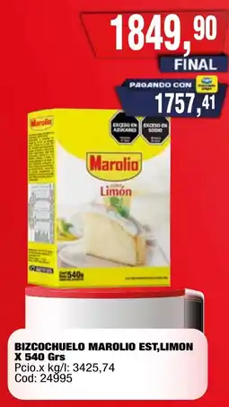 Maxiconsumo Marolio bizcochuelo limón oferta