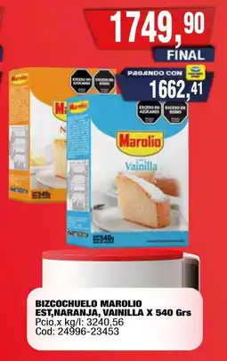 Maxiconsumo Marolio bizcochuelo oferta