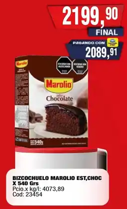 Maxiconsumo Marolio bizcochuelo chocolate oferta