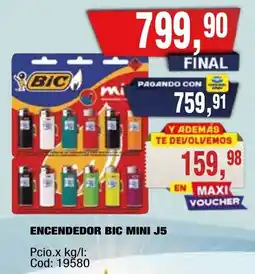 Maxiconsumo Bic encendedor mini j5 oferta