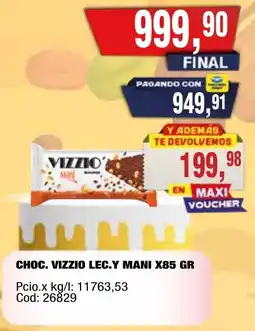 Maxiconsumo Vizzio choc. lec.y mani oferta