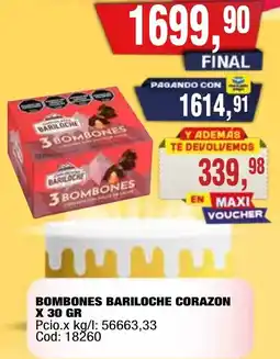 Maxiconsumo Bariloche bombones oferta