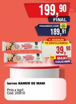 Maxiconsumo Namur de mani turron oferta