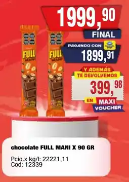 Maxiconsumo chocolate FULL MANI oferta