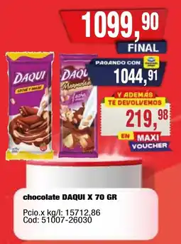 Maxiconsumo Daqui chocolate oferta