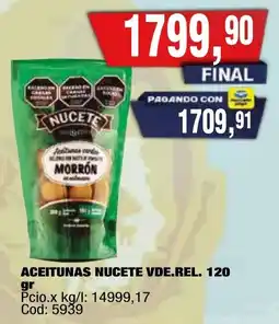 Maxiconsumo Nucete aceitunas verdes oferta