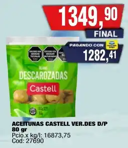 Maxiconsumo Castell aceitunas descarozadas oferta