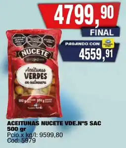 Maxiconsumo Nucete aceitunas verdes en salmuera oferta