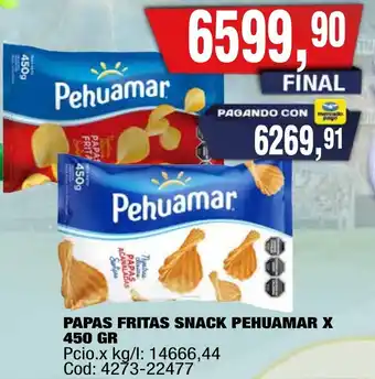 Maxiconsumo Pehuamar papas fritas snack oferta