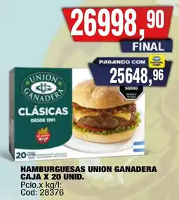 Maxiconsumo Union ganadera hamburguesas clásicas oferta