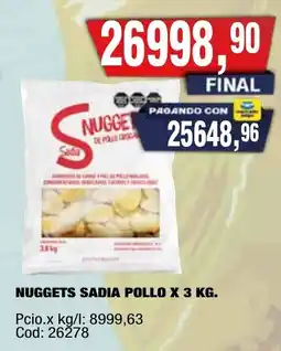 Maxiconsumo Sadia nuggets de pollo grogano oferta