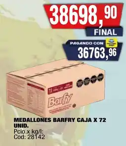 Maxiconsumo Barfry medallones oferta