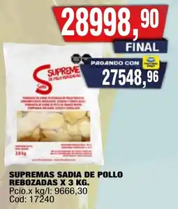 Maxiconsumo Supremeas Sadia de pollo rebozadas oferta