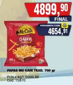 Maxiconsumo McCain papas clasicas tradicional oferta