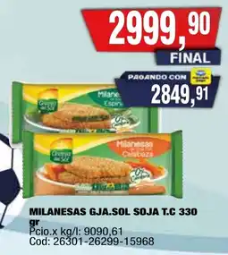 Maxiconsumo Gj.a.sol soja t.c milanesas oferta