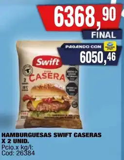 Maxiconsumo Swift hamburguesas caseras oferta