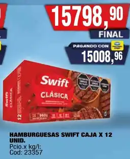 Maxiconsumo Swift hamburguesas clásica oferta