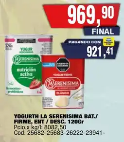 Maxiconsumo La serenisima yogurth firme ent / desc oferta
