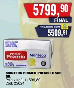 Maxiconsumo Primer premio manteca oferta