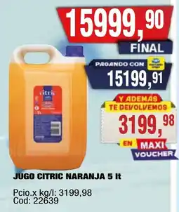 Maxiconsumo Citric jugo naranja oferta