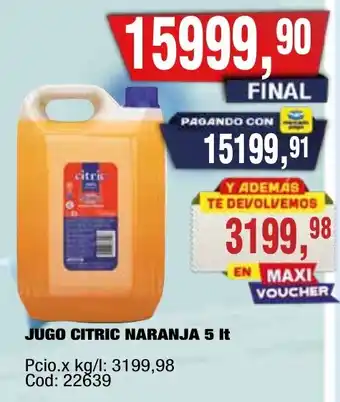 Maxiconsumo Citric jugo naranja oferta