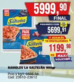 Maxiconsumo La saltelña ravioles oferta