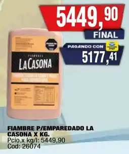 Maxiconsumo La casona fiambre p/emparedado oferta