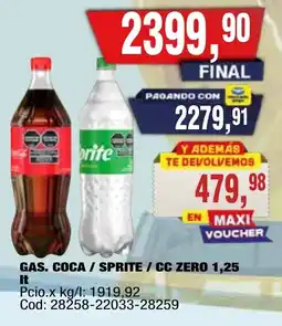 Maxiconsumo Coca cola sprite cc zero oferta