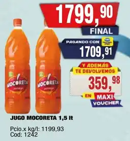 Maxiconsumo Mocoreta jugo oferta