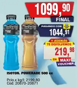 Maxiconsumo Isoton powerade oferta