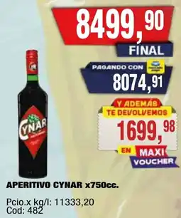 Maxiconsumo Cynar aperitivo oferta