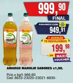 Maxiconsumo Marolio amargo sabores oferta