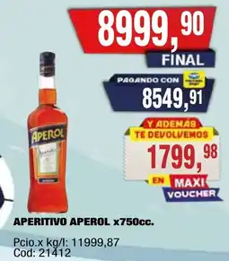 Maxiconsumo Aperol aperitivo oferta