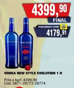 Maxiconsumo New style vodka evolution oferta