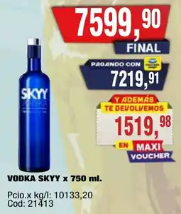 Maxiconsumo Skyy vodka oferta
