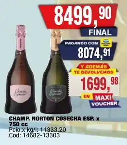 Maxiconsumo Champ. Norton cosecha esp. oferta