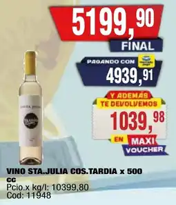 Maxiconsumo Santa Julia vino cos.tardia oferta