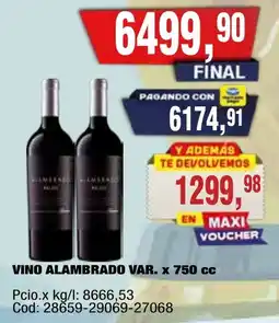 Maxiconsumo Alambrado vino var. oferta