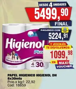 Maxiconsumo Higienol papel higienico higienol dh oferta