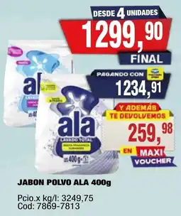 Maxiconsumo Ala jabon polvo 400g oferta