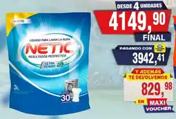 Maxiconsumo Netic liquido para lavar la ropa oferta